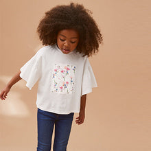 Load image into Gallery viewer, Ecru Oversized Embellished Graphic T-Shirt (3-12yrs)
