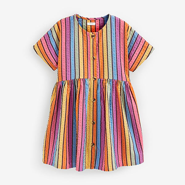 Pink Stripe Rainbow Relaxed Dress (3-12yrs)
