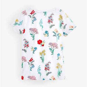 Ecru White Floral T-Shirt (3-12yrs)
