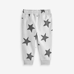 Grey Star All Over Print Joggers (3mths-6yrs)
