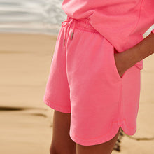 Load image into Gallery viewer, Fluorescent Pink Drop Shoulder Stitch Detail Sweatshirt
