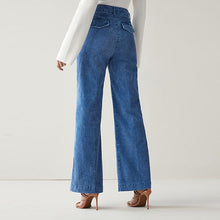Load image into Gallery viewer, Bright Blue Cord Straight Leg Trousers
