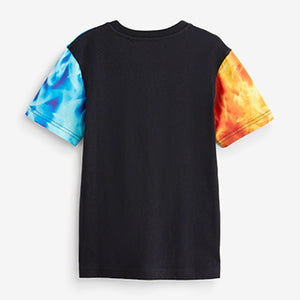 Black Dragon Fire All-Over Print Short Sleeve T-Shirt (3-12yrs)
