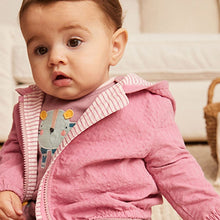 Load image into Gallery viewer, Pink Lightweight Crinkle Baby Jacket (0mths-18mths)
