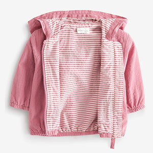 Pink Lightweight Crinkle Baby Jacket (0mths-18mths)