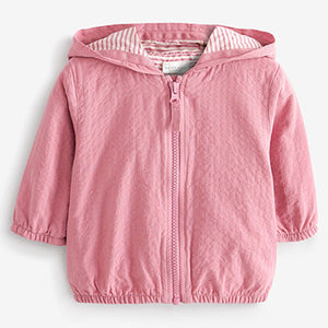 Pink Lightweight Crinkle Baby Jacket (0mths-18mths)