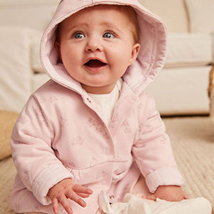 Pink Hooded Baby Jacket (0mths-18mths)