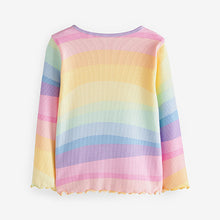 Load image into Gallery viewer, Rainbow Long Sleeve Rib T-Shirt (3mths-6yrs)
