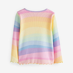 Rainbow Long Sleeve Rib T-Shirt (3mths-6yrs)