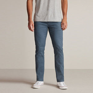 Mid Blue Stretch Chino Trousers
