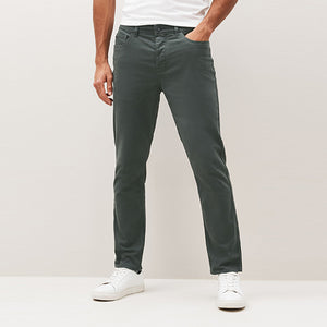 Dark Green Slim Fit Motion Flex Soft Touch Chino Trousers
