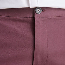 Load image into Gallery viewer, Burgundy Fig Slim Fit Stretch Chino Trousers
