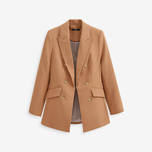 Load image into Gallery viewer, Camel Natural Tailored Longline Blazer
