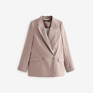 Pink Tailored Double Breasted Jacket