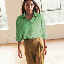 Load image into Gallery viewer, Camel Natural Tailored Wide Leg Turn-Up Trousers
