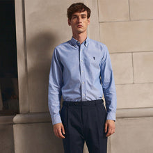 Load image into Gallery viewer, Light Blue Regular Fit Long Sleeve Oxford Shirt
