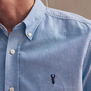 Light Blue Regular Fit Long Sleeve Oxford Shirt