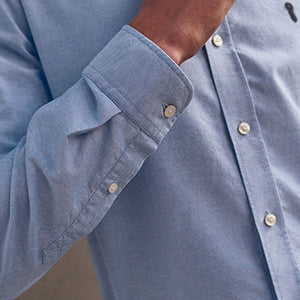 Light Blue Regular Fit Long Sleeve Oxford Shirt