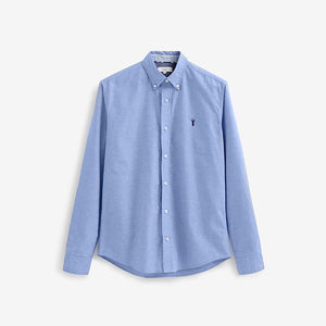 Light Blue Regular Fit Long Sleeve Oxford Shirt