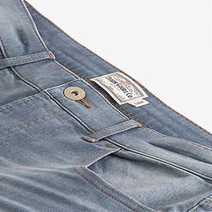 Grey Light Slim Fit Vintage Stretch Authentic Jeans