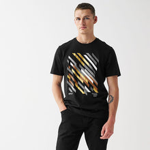 Load image into Gallery viewer, Black Gold Graphic Print T-Shirt
