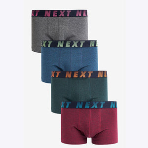 Neon Marl Colour Hipster Boxers 4 Pack