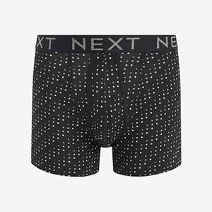 Black / Grey Pattern A-Front Boxers 4 Pack