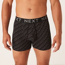 Load image into Gallery viewer, Black / Grey Pattern A-Front Boxers 4 Pack
