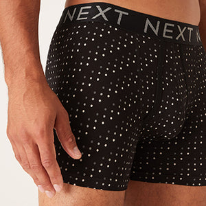 Black / Grey Pattern A-Front Boxers 4 Pack