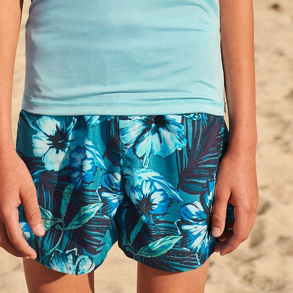 Blue Floral Swim Shorts (3-12yrs)