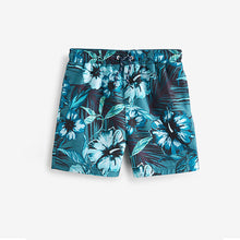 Load image into Gallery viewer, Blue Floral Swim Shorts (3-12yrs)
