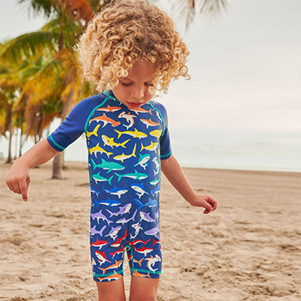 Multi Shark Sunsafe All-In-One Swimsuit (3mths-5yrs)