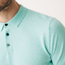 Load image into Gallery viewer, Mint Green Short Sleeved Knitted Polo Shirt
