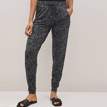 Load image into Gallery viewer, Grey Animal Print Jersey Joggers

