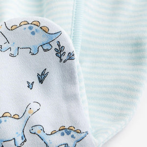 Blue Dinosaur Baby Sleepsuits 3 Pack (0-2yrs)