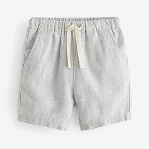 Grey Linen Blend Shorts (3mths-6yrs)