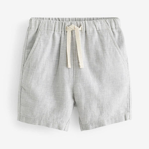 Grey Linen Blend Shorts (3mths-6yrs)