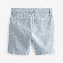Load image into Gallery viewer, Light Blue Chino Shorts With Linen (3-12yrs)
