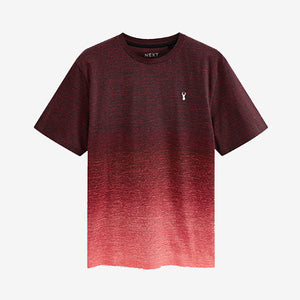 Coral Red Stag Dip Dye T-Shirt