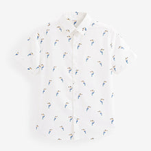Load image into Gallery viewer, White Toucan Print Short Sleeve Shirt (3-12yrs)
