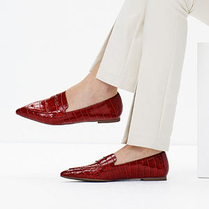 Red Forever Comfort® Pointed Toe Loafers