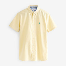 Load image into Gallery viewer, Yellow Regular Fit Short Sleeve Oxford Shirt

