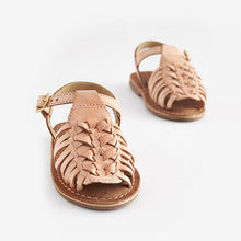 Load image into Gallery viewer, Cream Gladiator Sandals (Younger Girls)
