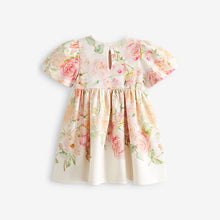 Load image into Gallery viewer, Cream Floral Ponte Occasion Dress (3mths-6yrs)
