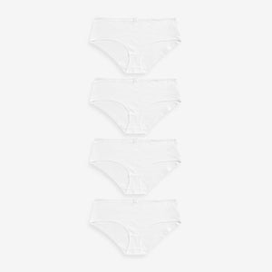 White Short Cotton Rich Knickers 4 Pack