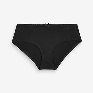 Black Short Fit Cotton Rich Knickers 4 Pack