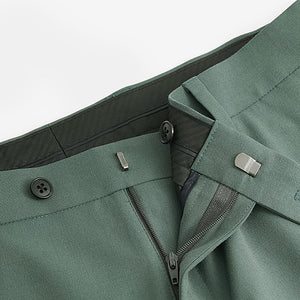Mid Green Motion Flex Stretch Suit: Trousers