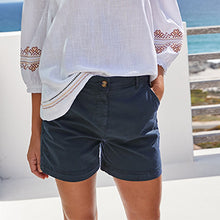 Load image into Gallery viewer, Navy Blue Chino Boy Shorts
