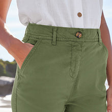 Load image into Gallery viewer, Khaki Green Casual Chino Cotton Taper Trousers
