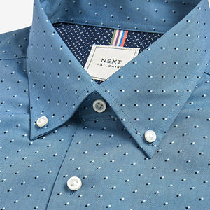Blue Print Easy Iron Button Down Oxford Shirt Regular Fit